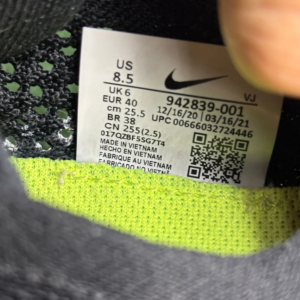 Nike Free‎ RN Flyknit 2018 Running Shoes Athletic Gym Sneakers Black Womens 8.5